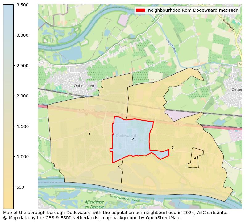 Image of the neighbourhood Kom Dodewaard met Hien at the map. This image is used as introduction to this page. This page shows a lot of information about the population in the neighbourhood Kom Dodewaard met Hien (such as the distribution by age groups of the residents, the composition of households, whether inhabitants are natives or Dutch with an immigration background, data about the houses (numbers, types, price development, use, type of property, ...) and more (car ownership, energy consumption, ...) based on open data from the Dutch Central Bureau of Statistics and various other sources!