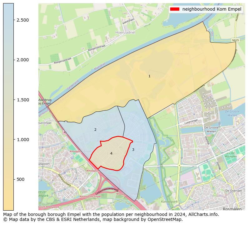 Image of the neighbourhood Kom Empel at the map. This image is used as introduction to this page. This page shows a lot of information about the population in the neighbourhood Kom Empel (such as the distribution by age groups of the residents, the composition of households, whether inhabitants are natives or Dutch with an immigration background, data about the houses (numbers, types, price development, use, type of property, ...) and more (car ownership, energy consumption, ...) based on open data from the Dutch Central Bureau of Statistics and various other sources!