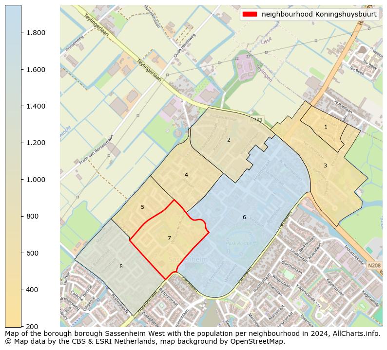 Image of the neighbourhood Koningshuysbuurt at the map. This image is used as introduction to this page. This page shows a lot of information about the population in the neighbourhood Koningshuysbuurt (such as the distribution by age groups of the residents, the composition of households, whether inhabitants are natives or Dutch with an immigration background, data about the houses (numbers, types, price development, use, type of property, ...) and more (car ownership, energy consumption, ...) based on open data from the Dutch Central Bureau of Statistics and various other sources!