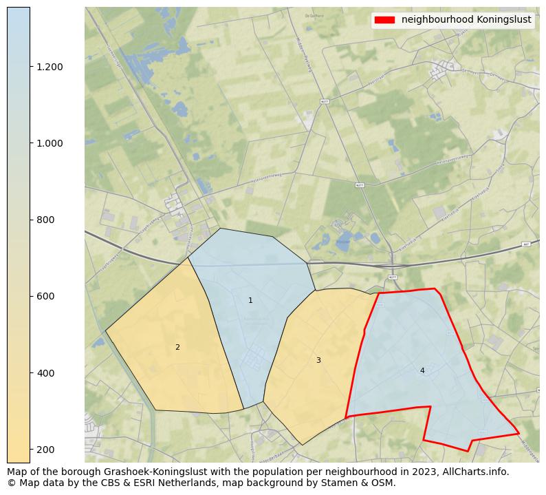 Map of the borough Grashoek-Koningslust with the population per neighbourhood in 2023. This page shows a lot of information about residents (such as the distribution by age groups, family composition, gender, native or Dutch with an immigration background, ...), homes (numbers, types, price development, use, type of property, ...) and more (car ownership, energy consumption, ...) based on open data from the Dutch Central Bureau of Statistics and various other sources!