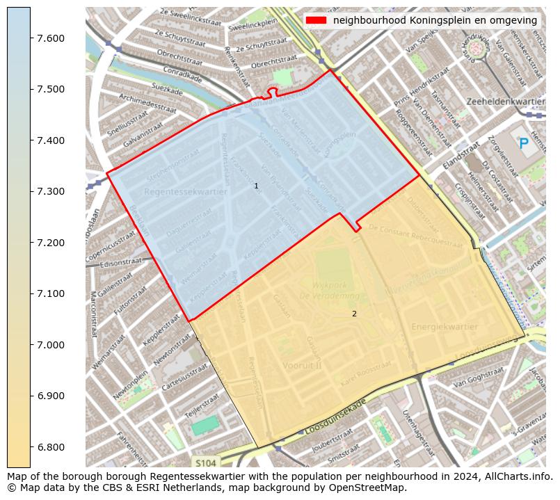 Image of the neighbourhood Koningsplein en omgeving at the map. This image is used as introduction to this page. This page shows a lot of information about the population in the neighbourhood Koningsplein en omgeving (such as the distribution by age groups of the residents, the composition of households, whether inhabitants are natives or Dutch with an immigration background, data about the houses (numbers, types, price development, use, type of property, ...) and more (car ownership, energy consumption, ...) based on open data from the Dutch Central Bureau of Statistics and various other sources!