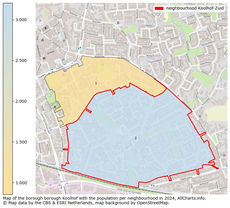 Image of the neighbourhood Koolhof-Zuid at the map. This image is used as introduction to this page. This page shows a lot of information about the population in the neighbourhood Koolhof-Zuid (such as the distribution by age groups of the residents, the composition of households, whether inhabitants are natives or Dutch with an immigration background, data about the houses (numbers, types, price development, use, type of property, ...) and more (car ownership, energy consumption, ...) based on open data from the Dutch Central Bureau of Statistics and various other sources!