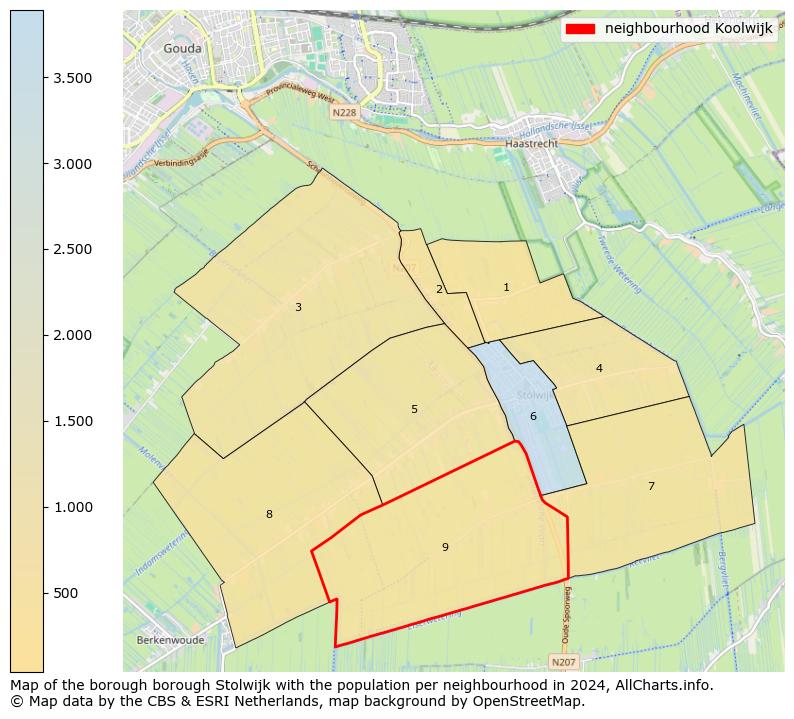 Image of the neighbourhood Koolwijk at the map. This image is used as introduction to this page. This page shows a lot of information about the population in the neighbourhood Koolwijk (such as the distribution by age groups of the residents, the composition of households, whether inhabitants are natives or Dutch with an immigration background, data about the houses (numbers, types, price development, use, type of property, ...) and more (car ownership, energy consumption, ...) based on open data from the Dutch Central Bureau of Statistics and various other sources!