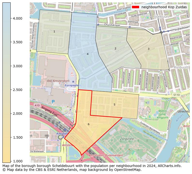 Image of the neighbourhood Kop Zuidas at the map. This image is used as introduction to this page. This page shows a lot of information about the population in the neighbourhood Kop Zuidas (such as the distribution by age groups of the residents, the composition of households, whether inhabitants are natives or Dutch with an immigration background, data about the houses (numbers, types, price development, use, type of property, ...) and more (car ownership, energy consumption, ...) based on open data from the Dutch Central Bureau of Statistics and various other sources!