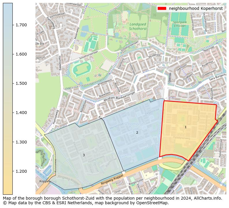 Image of the neighbourhood Koperhorst at the map. This image is used as introduction to this page. This page shows a lot of information about the population in the neighbourhood Koperhorst (such as the distribution by age groups of the residents, the composition of households, whether inhabitants are natives or Dutch with an immigration background, data about the houses (numbers, types, price development, use, type of property, ...) and more (car ownership, energy consumption, ...) based on open data from the Dutch Central Bureau of Statistics and various other sources!