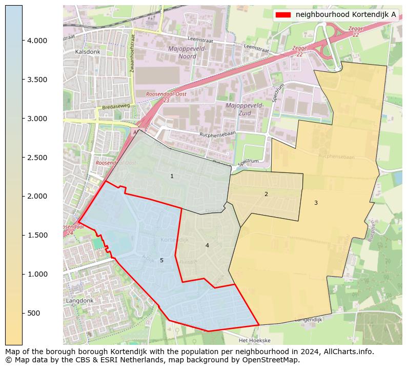 Image of the neighbourhood Kortendijk A at the map. This image is used as introduction to this page. This page shows a lot of information about the population in the neighbourhood Kortendijk A (such as the distribution by age groups of the residents, the composition of households, whether inhabitants are natives or Dutch with an immigration background, data about the houses (numbers, types, price development, use, type of property, ...) and more (car ownership, energy consumption, ...) based on open data from the Dutch Central Bureau of Statistics and various other sources!