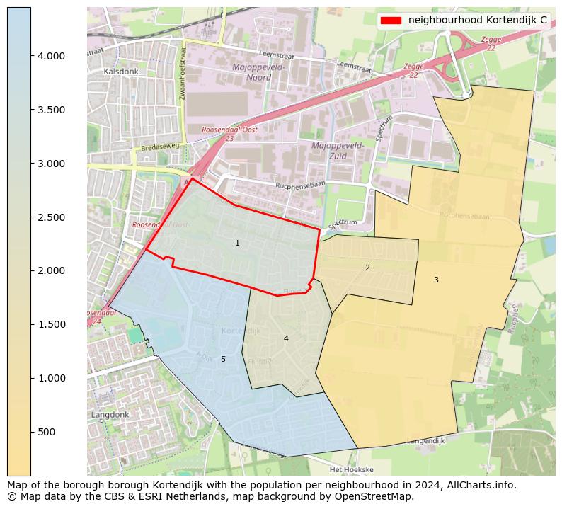 Image of the neighbourhood Kortendijk C at the map. This image is used as introduction to this page. This page shows a lot of information about the population in the neighbourhood Kortendijk C (such as the distribution by age groups of the residents, the composition of households, whether inhabitants are natives or Dutch with an immigration background, data about the houses (numbers, types, price development, use, type of property, ...) and more (car ownership, energy consumption, ...) based on open data from the Dutch Central Bureau of Statistics and various other sources!