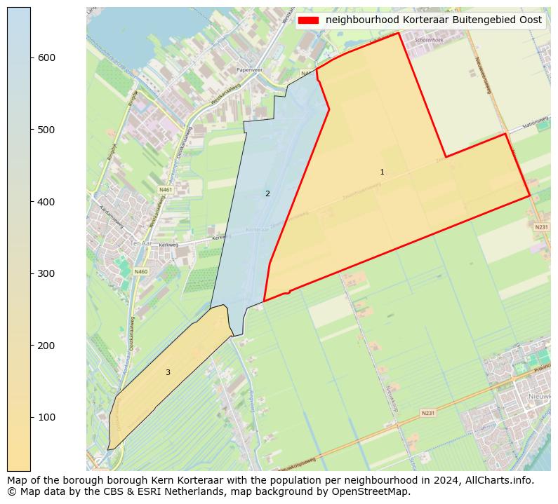 Image of the neighbourhood Korteraar Buitengebied Oost at the map. This image is used as introduction to this page. This page shows a lot of information about the population in the neighbourhood Korteraar Buitengebied Oost (such as the distribution by age groups of the residents, the composition of households, whether inhabitants are natives or Dutch with an immigration background, data about the houses (numbers, types, price development, use, type of property, ...) and more (car ownership, energy consumption, ...) based on open data from the Dutch Central Bureau of Statistics and various other sources!