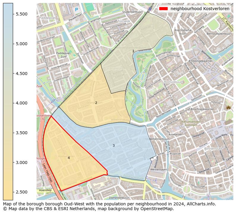 Image of the neighbourhood Kostverloren at the map. This image is used as introduction to this page. This page shows a lot of information about the population in the neighbourhood Kostverloren (such as the distribution by age groups of the residents, the composition of households, whether inhabitants are natives or Dutch with an immigration background, data about the houses (numbers, types, price development, use, type of property, ...) and more (car ownership, energy consumption, ...) based on open data from the Dutch Central Bureau of Statistics and various other sources!