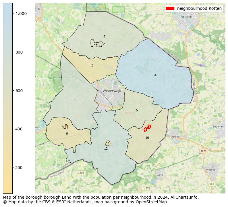 Image of the neighbourhood Kotten at the map. This image is used as introduction to this page. This page shows a lot of information about the population in the neighbourhood Kotten (such as the distribution by age groups of the residents, the composition of households, whether inhabitants are natives or Dutch with an immigration background, data about the houses (numbers, types, price development, use, type of property, ...) and more (car ownership, energy consumption, ...) based on open data from the Dutch Central Bureau of Statistics and various other sources!