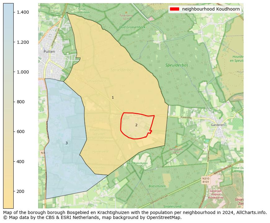 Image of the neighbourhood Koudhoorn at the map. This image is used as introduction to this page. This page shows a lot of information about the population in the neighbourhood Koudhoorn (such as the distribution by age groups of the residents, the composition of households, whether inhabitants are natives or Dutch with an immigration background, data about the houses (numbers, types, price development, use, type of property, ...) and more (car ownership, energy consumption, ...) based on open data from the Dutch Central Bureau of Statistics and various other sources!