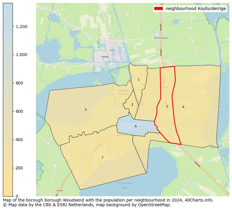 Image of the neighbourhood Koufurderrige at the map. This image is used as introduction to this page. This page shows a lot of information about the population in the neighbourhood Koufurderrige (such as the distribution by age groups of the residents, the composition of households, whether inhabitants are natives or Dutch with an immigration background, data about the houses (numbers, types, price development, use, type of property, ...) and more (car ownership, energy consumption, ...) based on open data from the Dutch Central Bureau of Statistics and various other sources!