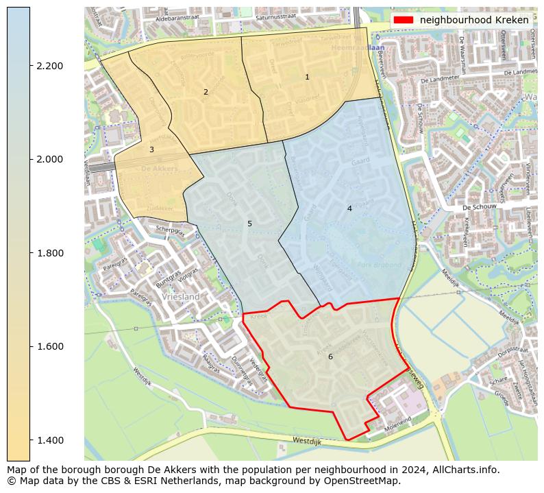 Image of the neighbourhood Kreken at the map. This image is used as introduction to this page. This page shows a lot of information about the population in the neighbourhood Kreken (such as the distribution by age groups of the residents, the composition of households, whether inhabitants are natives or Dutch with an immigration background, data about the houses (numbers, types, price development, use, type of property, ...) and more (car ownership, energy consumption, ...) based on open data from the Dutch Central Bureau of Statistics and various other sources!