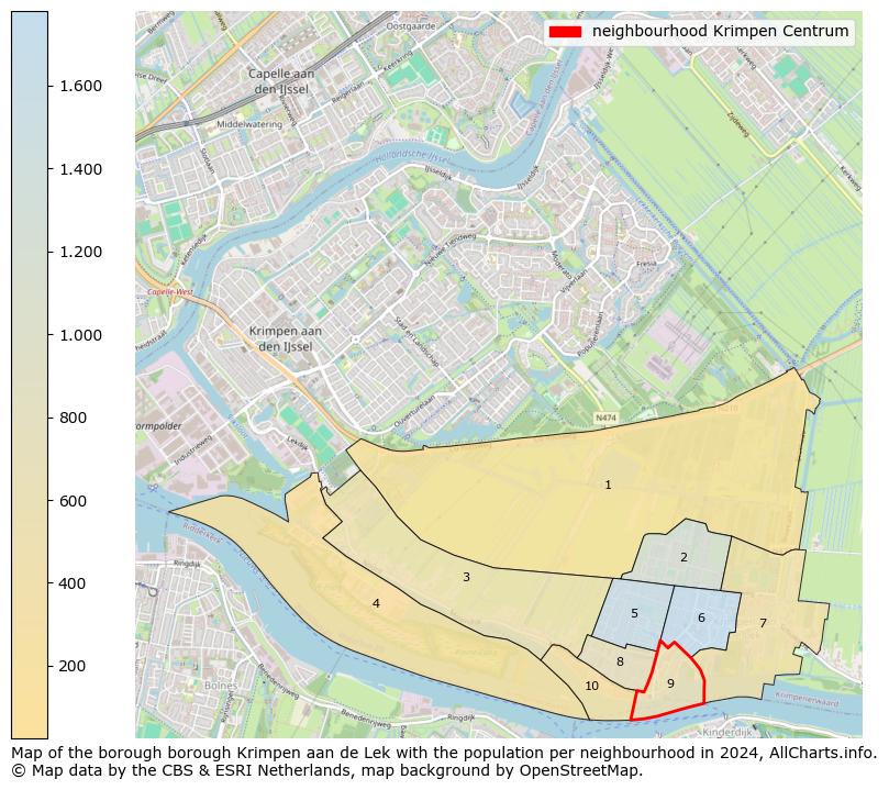 Image of the neighbourhood Krimpen Centrum at the map. This image is used as introduction to this page. This page shows a lot of information about the population in the neighbourhood Krimpen Centrum (such as the distribution by age groups of the residents, the composition of households, whether inhabitants are natives or Dutch with an immigration background, data about the houses (numbers, types, price development, use, type of property, ...) and more (car ownership, energy consumption, ...) based on open data from the Dutch Central Bureau of Statistics and various other sources!