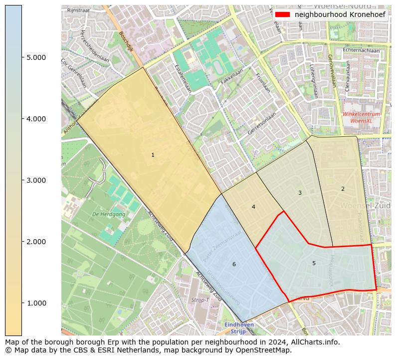 Image of the neighbourhood Kronehoef at the map. This image is used as introduction to this page. This page shows a lot of information about the population in the neighbourhood Kronehoef (such as the distribution by age groups of the residents, the composition of households, whether inhabitants are natives or Dutch with an immigration background, data about the houses (numbers, types, price development, use, type of property, ...) and more (car ownership, energy consumption, ...) based on open data from the Dutch Central Bureau of Statistics and various other sources!