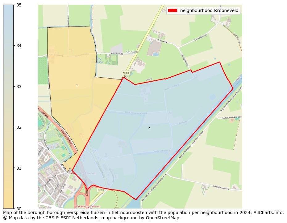 Image of the neighbourhood Krooneveld at the map. This image is used as introduction to this page. This page shows a lot of information about the population in the neighbourhood Krooneveld (such as the distribution by age groups of the residents, the composition of households, whether inhabitants are natives or Dutch with an immigration background, data about the houses (numbers, types, price development, use, type of property, ...) and more (car ownership, energy consumption, ...) based on open data from the Dutch Central Bureau of Statistics and various other sources!