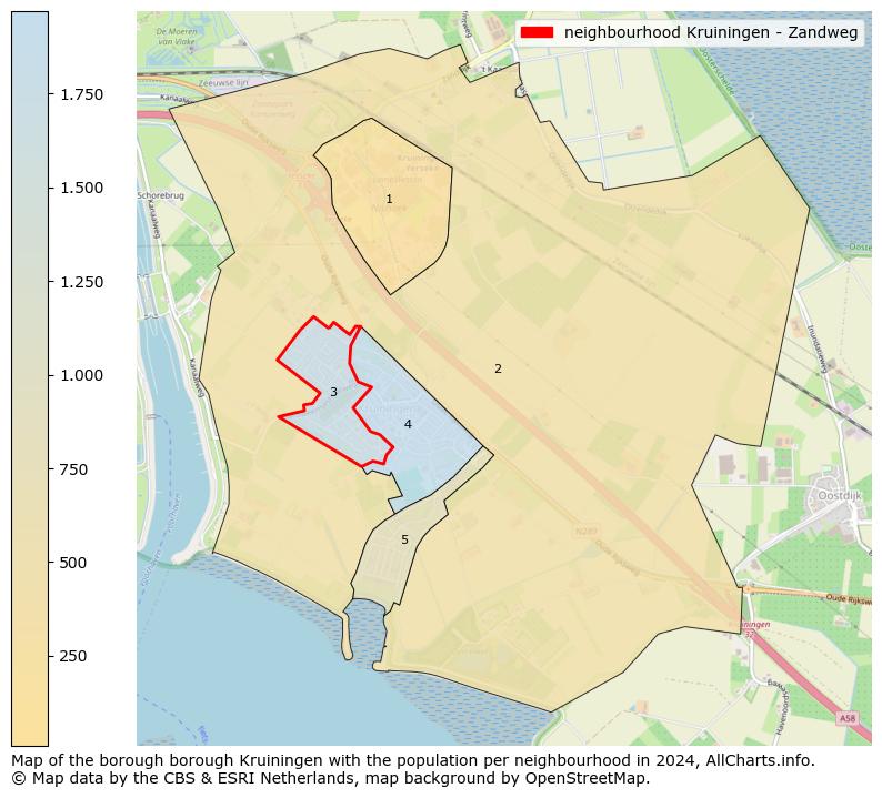 Image of the neighbourhood Kruiningen - Zandweg at the map. This image is used as introduction to this page. This page shows a lot of information about the population in the neighbourhood Kruiningen - Zandweg (such as the distribution by age groups of the residents, the composition of households, whether inhabitants are natives or Dutch with an immigration background, data about the houses (numbers, types, price development, use, type of property, ...) and more (car ownership, energy consumption, ...) based on open data from the Dutch Central Bureau of Statistics and various other sources!