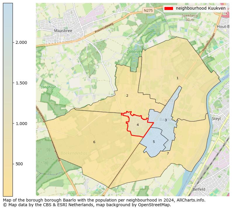 Image of the neighbourhood Kuukven at the map. This image is used as introduction to this page. This page shows a lot of information about the population in the neighbourhood Kuukven (such as the distribution by age groups of the residents, the composition of households, whether inhabitants are natives or Dutch with an immigration background, data about the houses (numbers, types, price development, use, type of property, ...) and more (car ownership, energy consumption, ...) based on open data from the Dutch Central Bureau of Statistics and various other sources!