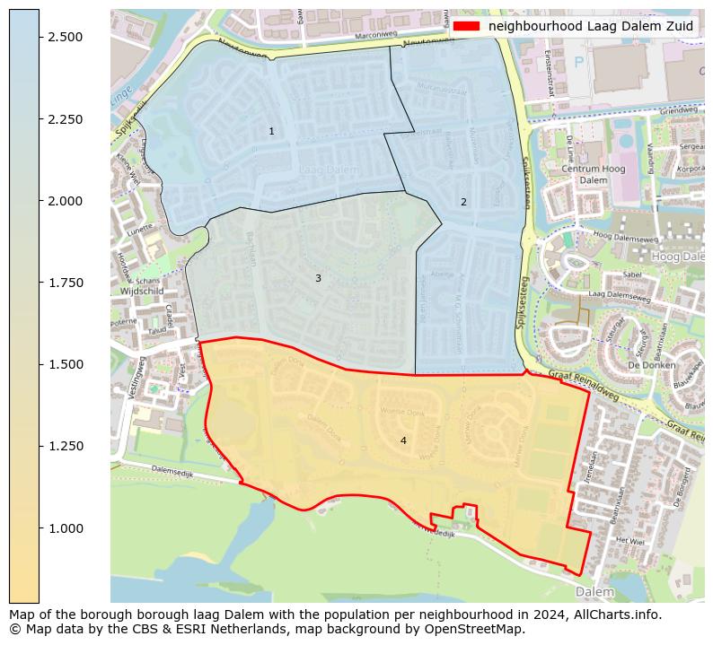 Image of the neighbourhood Laag Dalem Zuid at the map. This image is used as introduction to this page. This page shows a lot of information about the population in the neighbourhood Laag Dalem Zuid (such as the distribution by age groups of the residents, the composition of households, whether inhabitants are natives or Dutch with an immigration background, data about the houses (numbers, types, price development, use, type of property, ...) and more (car ownership, energy consumption, ...) based on open data from the Dutch Central Bureau of Statistics and various other sources!