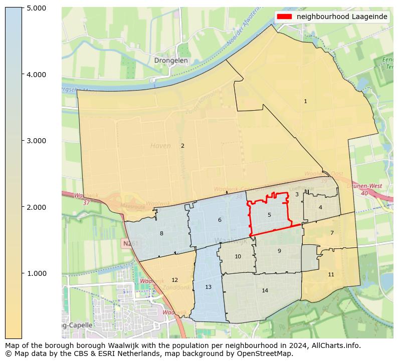 Image of the neighbourhood Laageinde at the map. This image is used as introduction to this page. This page shows a lot of information about the population in the neighbourhood Laageinde (such as the distribution by age groups of the residents, the composition of households, whether inhabitants are natives or Dutch with an immigration background, data about the houses (numbers, types, price development, use, type of property, ...) and more (car ownership, energy consumption, ...) based on open data from the Dutch Central Bureau of Statistics and various other sources!