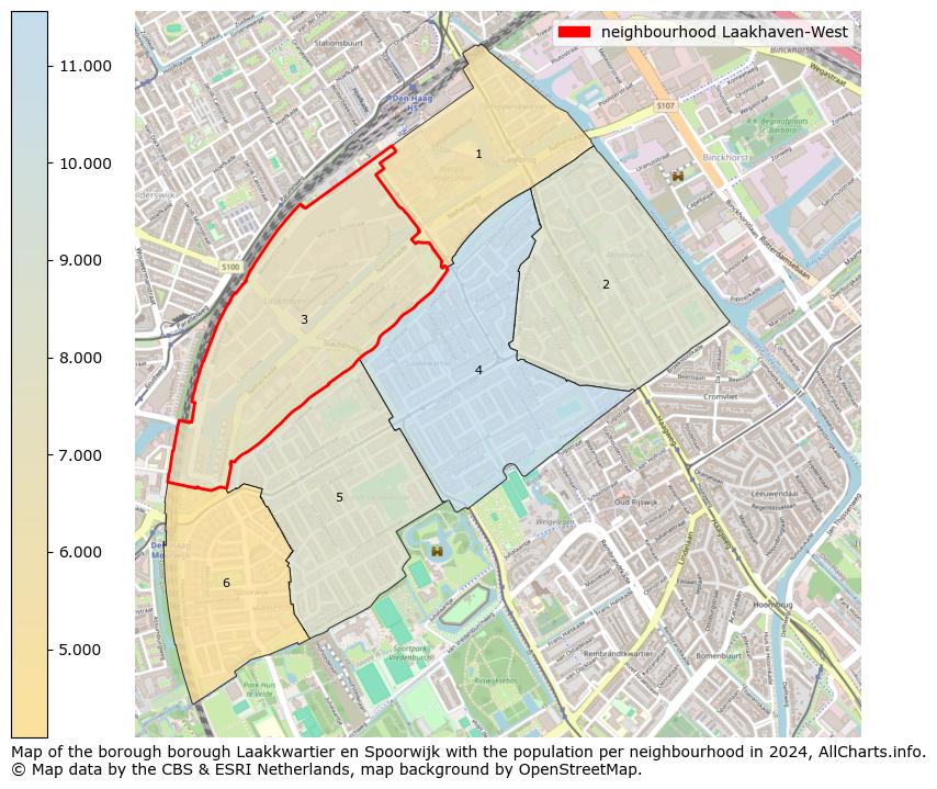 Image of the neighbourhood Laakhaven-West at the map. This image is used as introduction to this page. This page shows a lot of information about the population in the neighbourhood Laakhaven-West (such as the distribution by age groups of the residents, the composition of households, whether inhabitants are natives or Dutch with an immigration background, data about the houses (numbers, types, price development, use, type of property, ...) and more (car ownership, energy consumption, ...) based on open data from the Dutch Central Bureau of Statistics and various other sources!