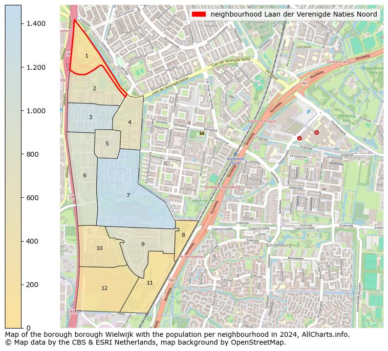 Image of the neighbourhood Laan der Verenigde Naties Noord at the map. This image is used as introduction to this page. This page shows a lot of information about the population in the neighbourhood Laan der Verenigde Naties Noord (such as the distribution by age groups of the residents, the composition of households, whether inhabitants are natives or Dutch with an immigration background, data about the houses (numbers, types, price development, use, type of property, ...) and more (car ownership, energy consumption, ...) based on open data from the Dutch Central Bureau of Statistics and various other sources!