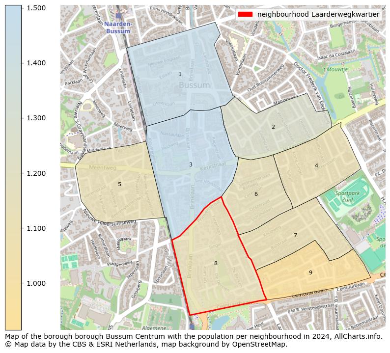 Image of the neighbourhood Laarderwegkwartier at the map. This image is used as introduction to this page. This page shows a lot of information about the population in the neighbourhood Laarderwegkwartier (such as the distribution by age groups of the residents, the composition of households, whether inhabitants are natives or Dutch with an immigration background, data about the houses (numbers, types, price development, use, type of property, ...) and more (car ownership, energy consumption, ...) based on open data from the Dutch Central Bureau of Statistics and various other sources!