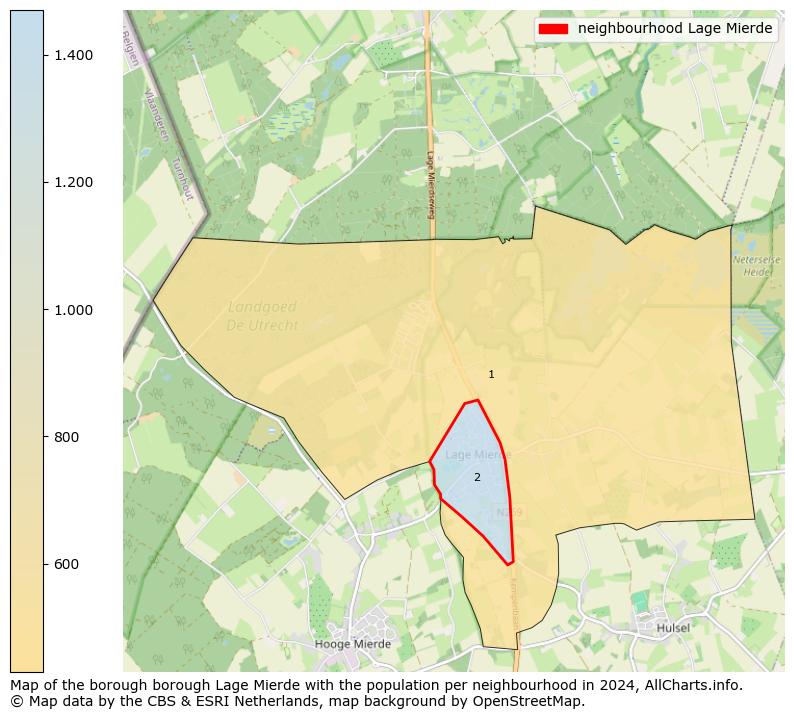 Image of the neighbourhood Lage Mierde at the map. This image is used as introduction to this page. This page shows a lot of information about the population in the neighbourhood Lage Mierde (such as the distribution by age groups of the residents, the composition of households, whether inhabitants are natives or Dutch with an immigration background, data about the houses (numbers, types, price development, use, type of property, ...) and more (car ownership, energy consumption, ...) based on open data from the Dutch Central Bureau of Statistics and various other sources!