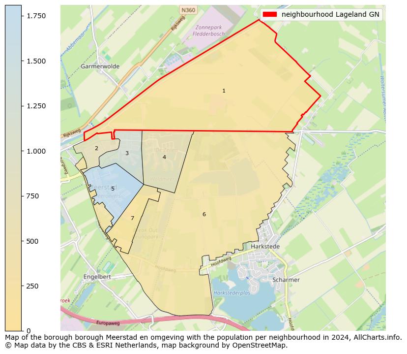 Image of the neighbourhood Lageland GN at the map. This image is used as introduction to this page. This page shows a lot of information about the population in the neighbourhood Lageland GN (such as the distribution by age groups of the residents, the composition of households, whether inhabitants are natives or Dutch with an immigration background, data about the houses (numbers, types, price development, use, type of property, ...) and more (car ownership, energy consumption, ...) based on open data from the Dutch Central Bureau of Statistics and various other sources!