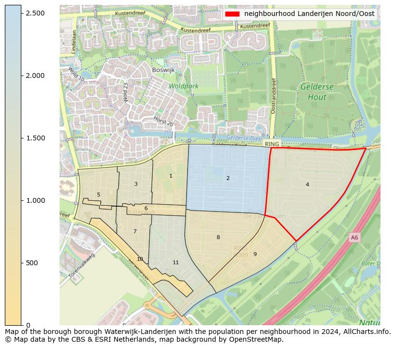 Image of the neighbourhood Landerijen Noord/Oost at the map. This image is used as introduction to this page. This page shows a lot of information about the population in the neighbourhood Landerijen Noord/Oost (such as the distribution by age groups of the residents, the composition of households, whether inhabitants are natives or Dutch with an immigration background, data about the houses (numbers, types, price development, use, type of property, ...) and more (car ownership, energy consumption, ...) based on open data from the Dutch Central Bureau of Statistics and various other sources!