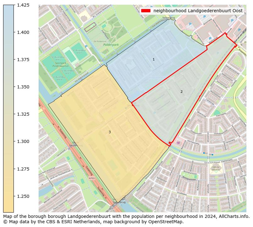 Image of the neighbourhood Landgoederenbuurt Oost at the map. This image is used as introduction to this page. This page shows a lot of information about the population in the neighbourhood Landgoederenbuurt Oost (such as the distribution by age groups of the residents, the composition of households, whether inhabitants are natives or Dutch with an immigration background, data about the houses (numbers, types, price development, use, type of property, ...) and more (car ownership, energy consumption, ...) based on open data from the Dutch Central Bureau of Statistics and various other sources!