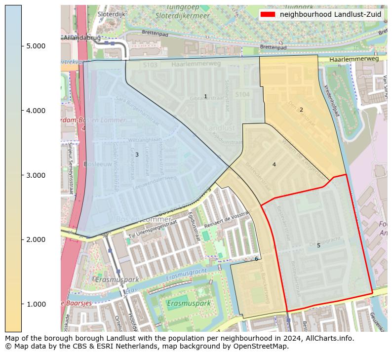 Image of the neighbourhood Landlust-Zuid at the map. This image is used as introduction to this page. This page shows a lot of information about the population in the neighbourhood Landlust-Zuid (such as the distribution by age groups of the residents, the composition of households, whether inhabitants are natives or Dutch with an immigration background, data about the houses (numbers, types, price development, use, type of property, ...) and more (car ownership, energy consumption, ...) based on open data from the Dutch Central Bureau of Statistics and various other sources!