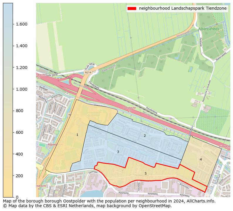 Image of the neighbourhood Landschapspark Tiendzone at the map. This image is used as introduction to this page. This page shows a lot of information about the population in the neighbourhood Landschapspark Tiendzone (such as the distribution by age groups of the residents, the composition of households, whether inhabitants are natives or Dutch with an immigration background, data about the houses (numbers, types, price development, use, type of property, ...) and more (car ownership, energy consumption, ...) based on open data from the Dutch Central Bureau of Statistics and various other sources!