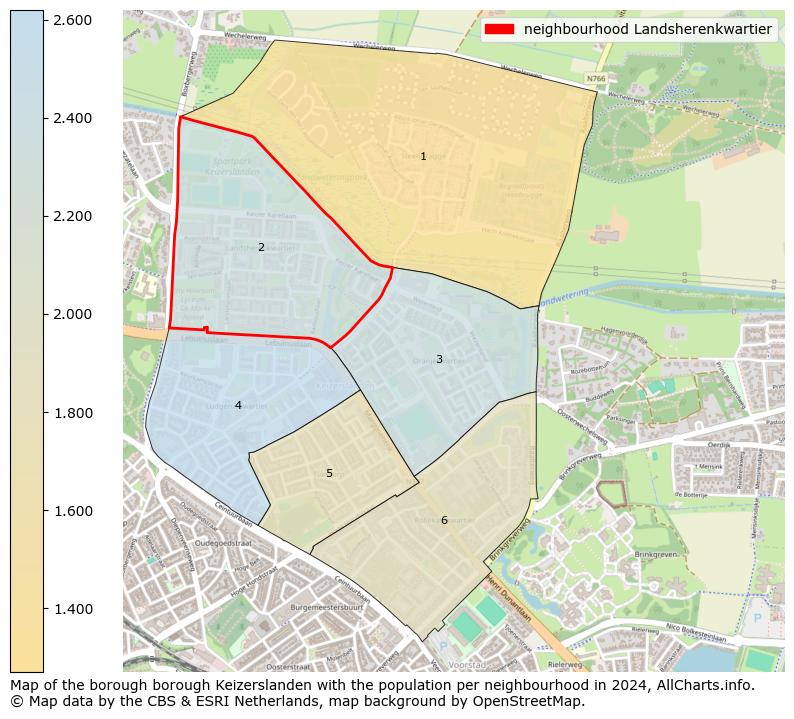 Image of the neighbourhood Landsherenkwartier at the map. This image is used as introduction to this page. This page shows a lot of information about the population in the neighbourhood Landsherenkwartier (such as the distribution by age groups of the residents, the composition of households, whether inhabitants are natives or Dutch with an immigration background, data about the houses (numbers, types, price development, use, type of property, ...) and more (car ownership, energy consumption, ...) based on open data from the Dutch Central Bureau of Statistics and various other sources!