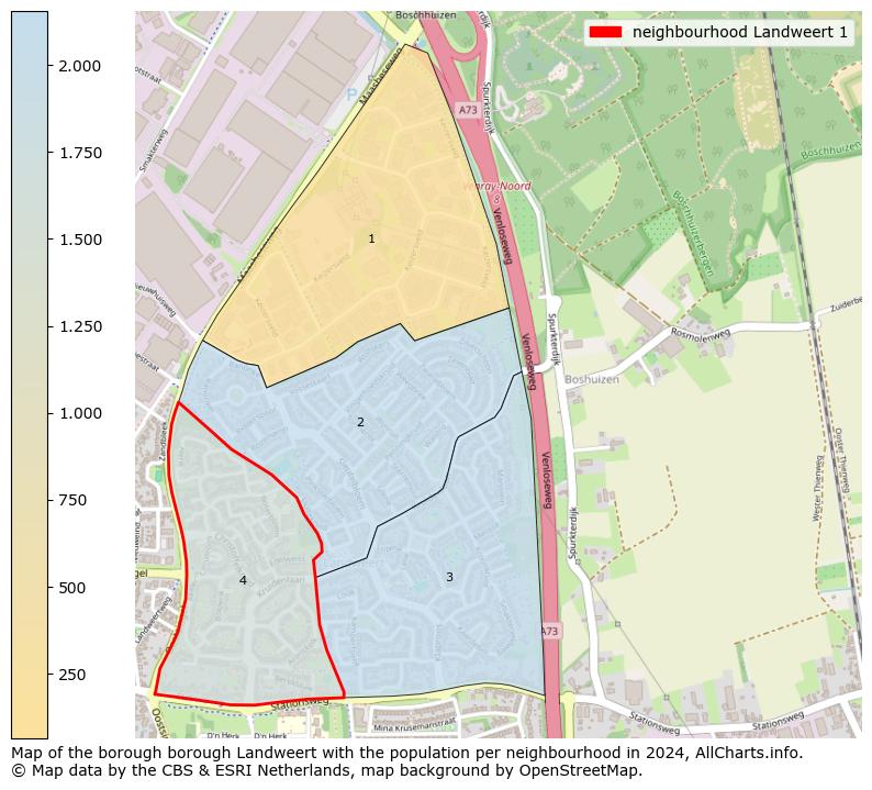 Image of the neighbourhood Landweert 1 at the map. This image is used as introduction to this page. This page shows a lot of information about the population in the neighbourhood Landweert 1 (such as the distribution by age groups of the residents, the composition of households, whether inhabitants are natives or Dutch with an immigration background, data about the houses (numbers, types, price development, use, type of property, ...) and more (car ownership, energy consumption, ...) based on open data from the Dutch Central Bureau of Statistics and various other sources!