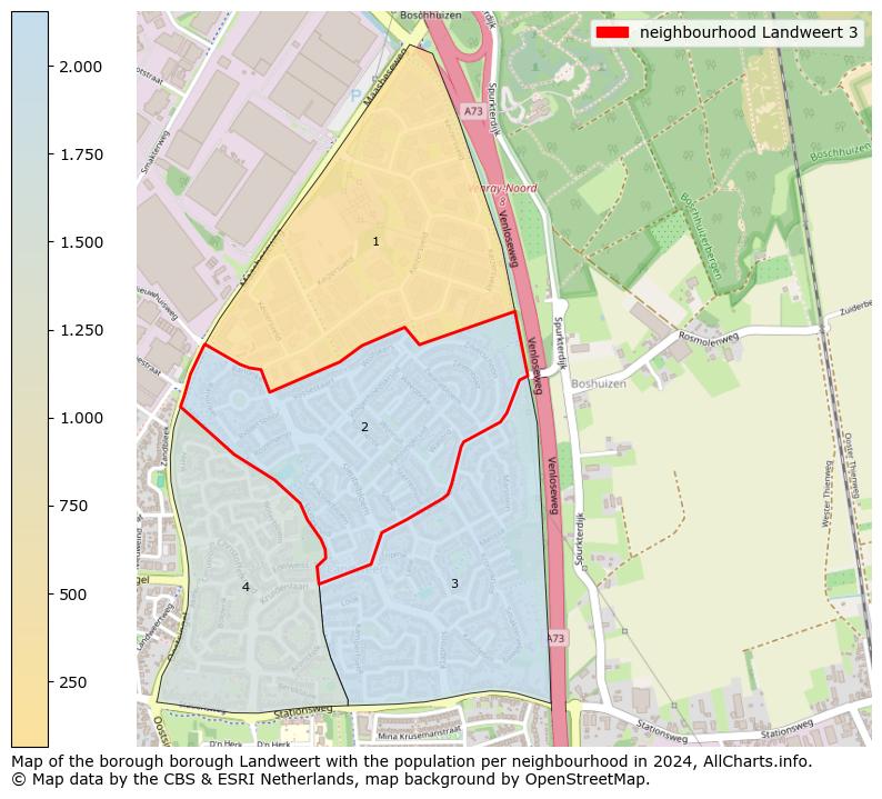 Image of the neighbourhood Landweert 3 at the map. This image is used as introduction to this page. This page shows a lot of information about the population in the neighbourhood Landweert 3 (such as the distribution by age groups of the residents, the composition of households, whether inhabitants are natives or Dutch with an immigration background, data about the houses (numbers, types, price development, use, type of property, ...) and more (car ownership, energy consumption, ...) based on open data from the Dutch Central Bureau of Statistics and various other sources!