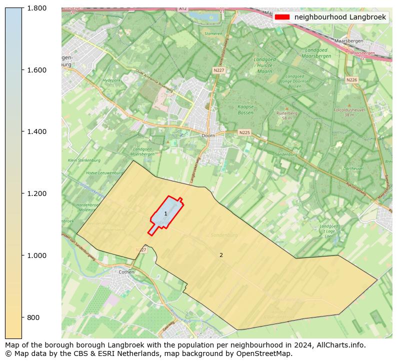 Image of the neighbourhood Langbroek at the map. This image is used as introduction to this page. This page shows a lot of information about the population in the neighbourhood Langbroek (such as the distribution by age groups of the residents, the composition of households, whether inhabitants are natives or Dutch with an immigration background, data about the houses (numbers, types, price development, use, type of property, ...) and more (car ownership, energy consumption, ...) based on open data from the Dutch Central Bureau of Statistics and various other sources!