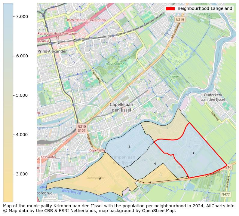 Image of the neighbourhood Langeland at the map. This image is used as introduction to this page. This page shows a lot of information about the population in the neighbourhood Langeland (such as the distribution by age groups of the residents, the composition of households, whether inhabitants are natives or Dutch with an immigration background, data about the houses (numbers, types, price development, use, type of property, ...) and more (car ownership, energy consumption, ...) based on open data from the Dutch Central Bureau of Statistics and various other sources!