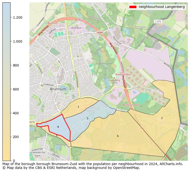 Image of the neighbourhood Langenberg at the map. This image is used as introduction to this page. This page shows a lot of information about the population in the neighbourhood Langenberg (such as the distribution by age groups of the residents, the composition of households, whether inhabitants are natives or Dutch with an immigration background, data about the houses (numbers, types, price development, use, type of property, ...) and more (car ownership, energy consumption, ...) based on open data from the Dutch Central Bureau of Statistics and various other sources!