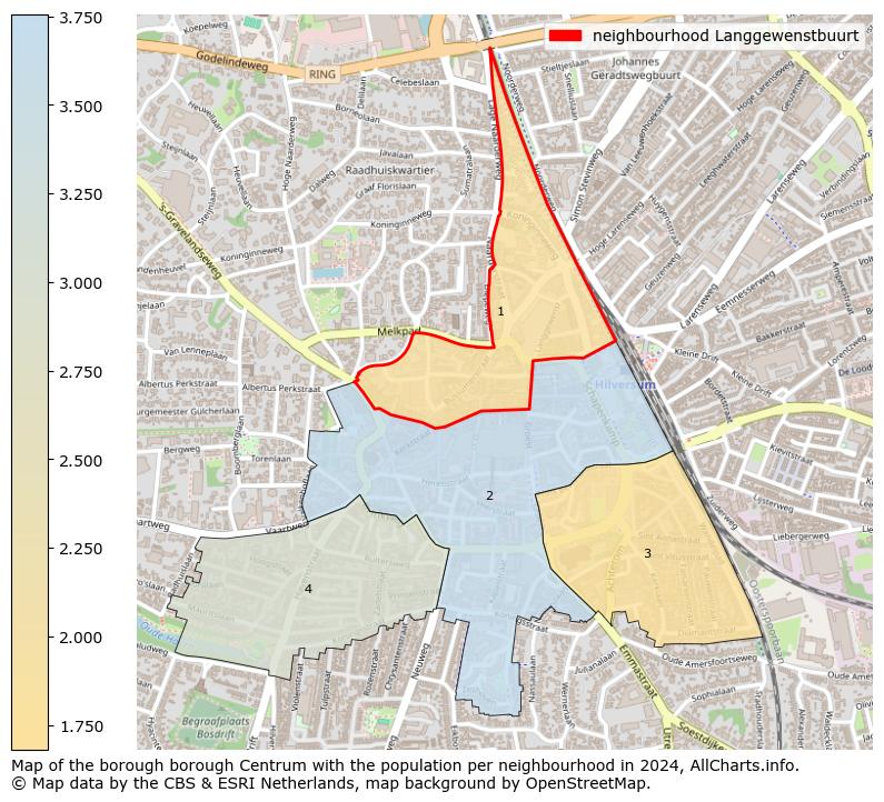 Image of the neighbourhood Langgewenstbuurt at the map. This image is used as introduction to this page. This page shows a lot of information about the population in the neighbourhood Langgewenstbuurt (such as the distribution by age groups of the residents, the composition of households, whether inhabitants are natives or Dutch with an immigration background, data about the houses (numbers, types, price development, use, type of property, ...) and more (car ownership, energy consumption, ...) based on open data from the Dutch Central Bureau of Statistics and various other sources!