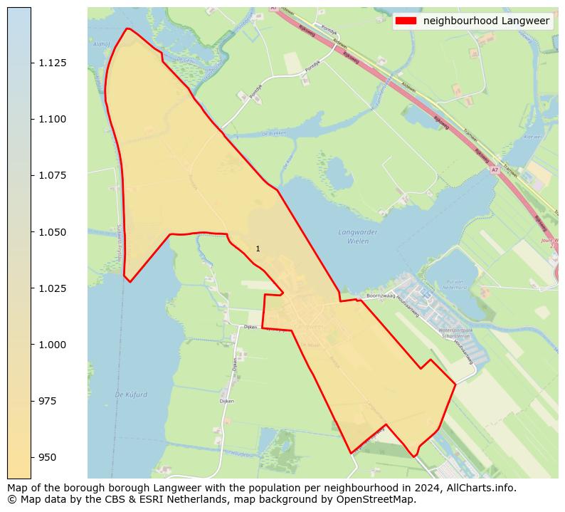 Image of the neighbourhood Langweer at the map. This image is used as introduction to this page. This page shows a lot of information about the population in the neighbourhood Langweer (such as the distribution by age groups of the residents, the composition of households, whether inhabitants are natives or Dutch with an immigration background, data about the houses (numbers, types, price development, use, type of property, ...) and more (car ownership, energy consumption, ...) based on open data from the Dutch Central Bureau of Statistics and various other sources!