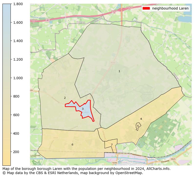 Image of the neighbourhood Laren at the map. This image is used as introduction to this page. This page shows a lot of information about the population in the neighbourhood Laren (such as the distribution by age groups of the residents, the composition of households, whether inhabitants are natives or Dutch with an immigration background, data about the houses (numbers, types, price development, use, type of property, ...) and more (car ownership, energy consumption, ...) based on open data from the Dutch Central Bureau of Statistics and various other sources!