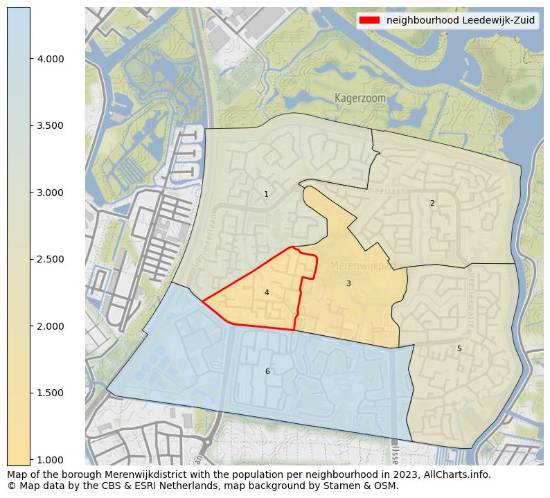 Map of the borough Merenwijkdistrict with the population per neighbourhood in 2023. This page shows a lot of information about residents (such as the distribution by age groups, family composition, gender, native or Dutch with an immigration background, ...), homes (numbers, types, price development, use, type of property, ...) and more (car ownership, energy consumption, ...) based on open data from the Dutch Central Bureau of Statistics and various other sources!
