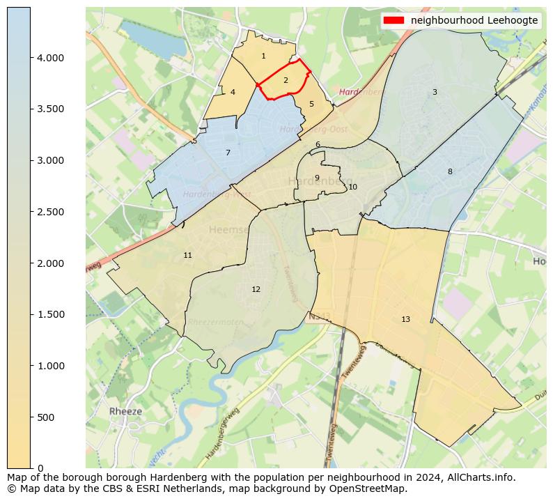 Image of the neighbourhood Leehoogte at the map. This image is used as introduction to this page. This page shows a lot of information about the population in the neighbourhood Leehoogte (such as the distribution by age groups of the residents, the composition of households, whether inhabitants are natives or Dutch with an immigration background, data about the houses (numbers, types, price development, use, type of property, ...) and more (car ownership, energy consumption, ...) based on open data from the Dutch Central Bureau of Statistics and various other sources!