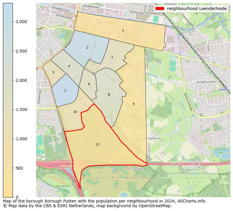 Image of the neighbourhood Leenderheide at the map. This image is used as introduction to this page. This page shows a lot of information about the population in the neighbourhood Leenderheide (such as the distribution by age groups of the residents, the composition of households, whether inhabitants are natives or Dutch with an immigration background, data about the houses (numbers, types, price development, use, type of property, ...) and more (car ownership, energy consumption, ...) based on open data from the Dutch Central Bureau of Statistics and various other sources!