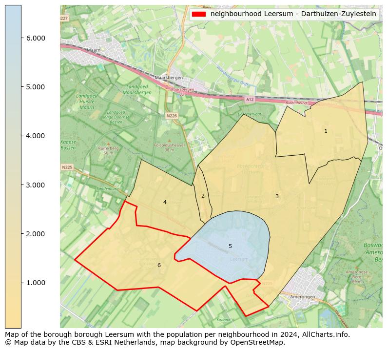 Image of the neighbourhood Leersum - Darthuizen-Zuylestein at the map. This image is used as introduction to this page. This page shows a lot of information about the population in the neighbourhood Leersum - Darthuizen-Zuylestein (such as the distribution by age groups of the residents, the composition of households, whether inhabitants are natives or Dutch with an immigration background, data about the houses (numbers, types, price development, use, type of property, ...) and more (car ownership, energy consumption, ...) based on open data from the Dutch Central Bureau of Statistics and various other sources!