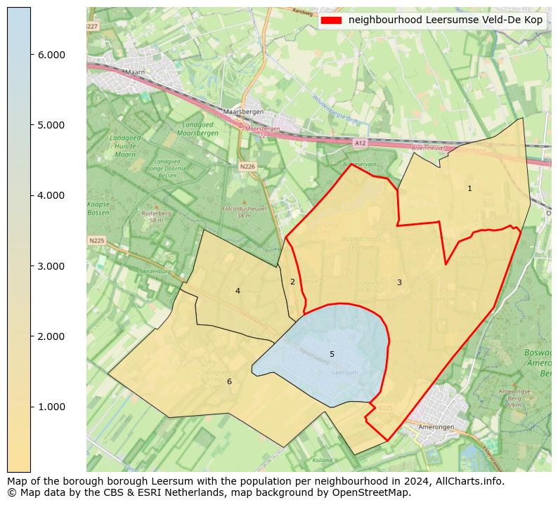 Image of the neighbourhood Leersumse Veld-De Kop at the map. This image is used as introduction to this page. This page shows a lot of information about the population in the neighbourhood Leersumse Veld-De Kop (such as the distribution by age groups of the residents, the composition of households, whether inhabitants are natives or Dutch with an immigration background, data about the houses (numbers, types, price development, use, type of property, ...) and more (car ownership, energy consumption, ...) based on open data from the Dutch Central Bureau of Statistics and various other sources!