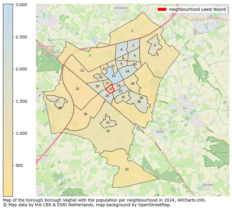 Image of the neighbourhood Leest Noord at the map. This image is used as introduction to this page. This page shows a lot of information about the population in the neighbourhood Leest Noord (such as the distribution by age groups of the residents, the composition of households, whether inhabitants are natives or Dutch with an immigration background, data about the houses (numbers, types, price development, use, type of property, ...) and more (car ownership, energy consumption, ...) based on open data from the Dutch Central Bureau of Statistics and various other sources!