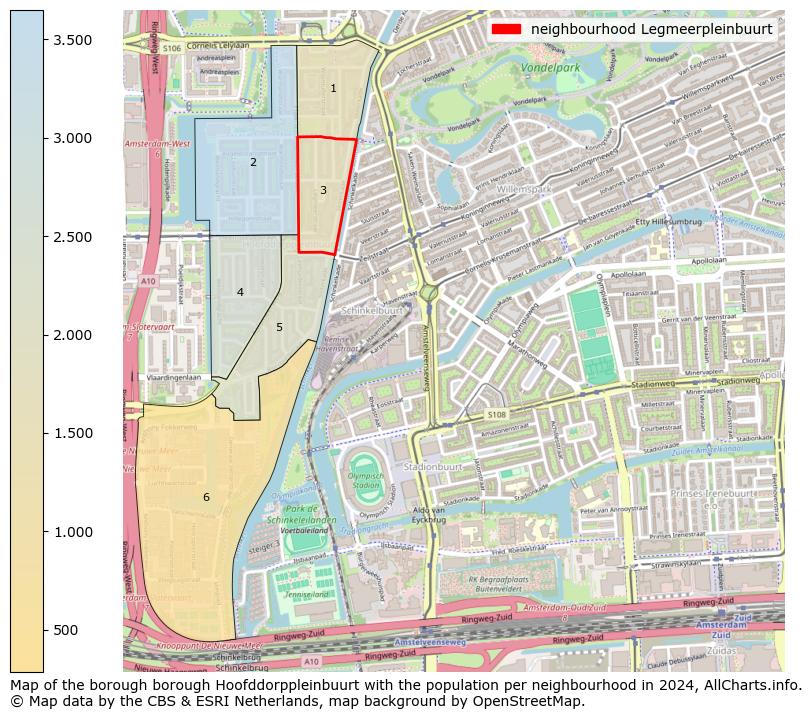 Image of the neighbourhood Legmeerpleinbuurt at the map. This image is used as introduction to this page. This page shows a lot of information about the population in the neighbourhood Legmeerpleinbuurt (such as the distribution by age groups of the residents, the composition of households, whether inhabitants are natives or Dutch with an immigration background, data about the houses (numbers, types, price development, use, type of property, ...) and more (car ownership, energy consumption, ...) based on open data from the Dutch Central Bureau of Statistics and various other sources!