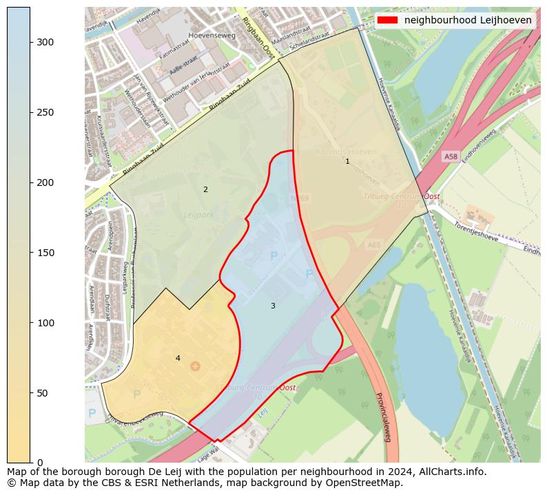 Image of the neighbourhood Leijhoeven at the map. This image is used as introduction to this page. This page shows a lot of information about the population in the neighbourhood Leijhoeven (such as the distribution by age groups of the residents, the composition of households, whether inhabitants are natives or Dutch with an immigration background, data about the houses (numbers, types, price development, use, type of property, ...) and more (car ownership, energy consumption, ...) based on open data from the Dutch Central Bureau of Statistics and various other sources!